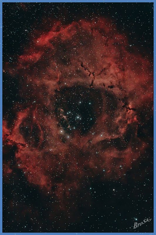 NGC2244_030311.jpg -    Objekt: NGC2238 - Rosettennebel mit Sternhaufen NGC2244    Sternbild: Monoceros - Einhorn Aufnahmeort: Senden Aufnahmedatum: 03.03.2011 Belichtung: 16 x 300 sec Optik: Pentax SDHF 75 mm Kamera: Canon 400D Astro mit Lumicon Deep Sky Filter 