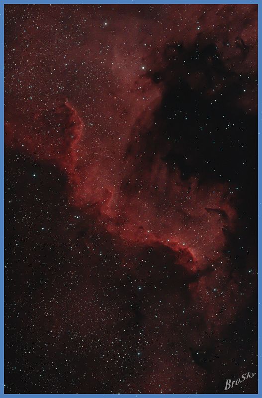 NGC7000_280811.jpg -    Objekt: NGC7000 - Nordamerikanebel    Sternbild: Cygnus - Schwan Aufnahmeort: Senden Aufnahmedatum: 28.08.2011 Belichtung: 16 x 300 sec Optik: Takahashi 120 mm TSA mit 2,5'' TS-Flattener Kamera: Canon 400D Astro mit Lumicon Deep Sky Filter 