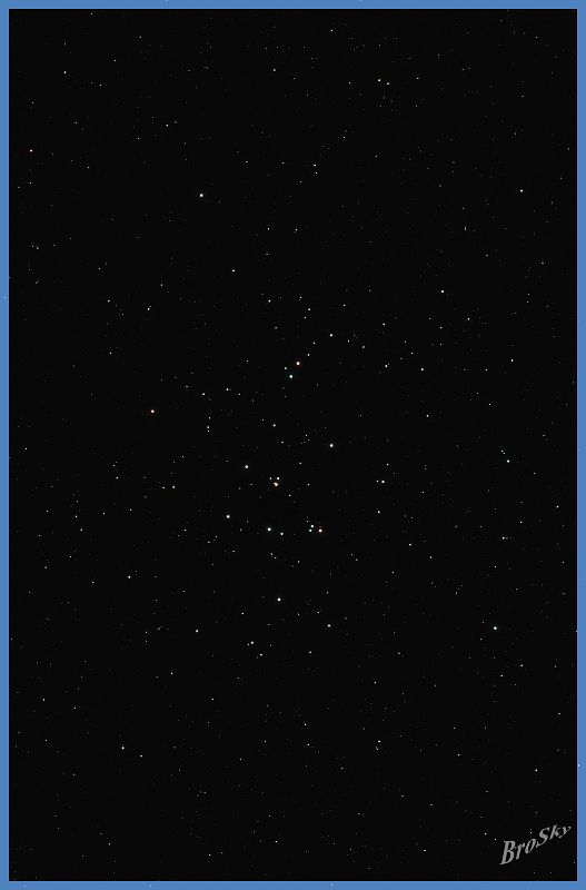 M44_080410.jpg -    Objekt: M44 - Krippe    Sternbild: Cancer - Krebs Aufnahmeort: Senden Aufnahmedatum: 08.04.2010 Belichtung: 16 x 180 sec Optik: Pentax SDHF 75 mm Kamera: Canon 400D Astro mit Lumicon Deep Sky Filter 