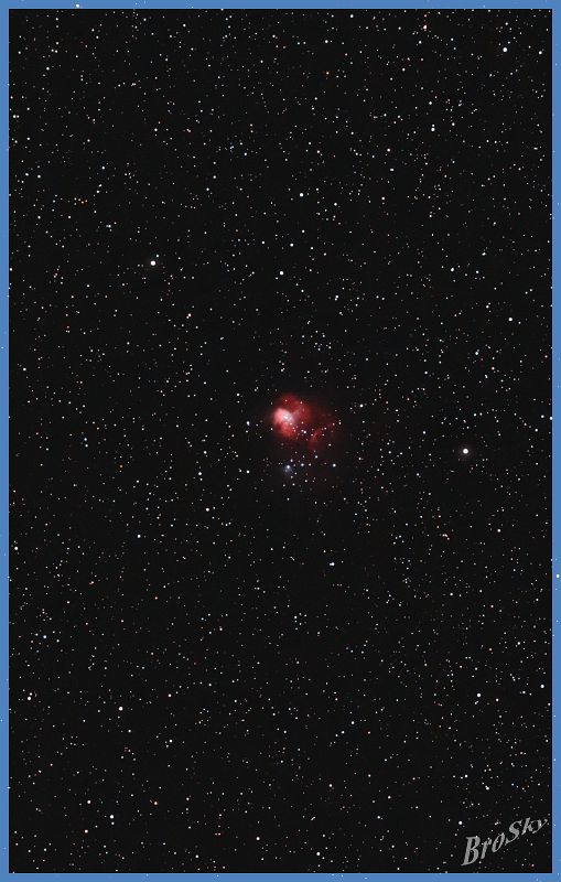 NGC1931_281208.jpg -    Objekt: NGC1931    Sternbild: Auriga - Fuhrmann Aufnahmeort: Bollensen Aufnahmedatum: 28.12.2008 Belichtung: 16 x 180 sec Optik: 127 mm Meade Triplett Apo Kamera: Canon 400D Astro mit Lumicon Deep Sky Filter 