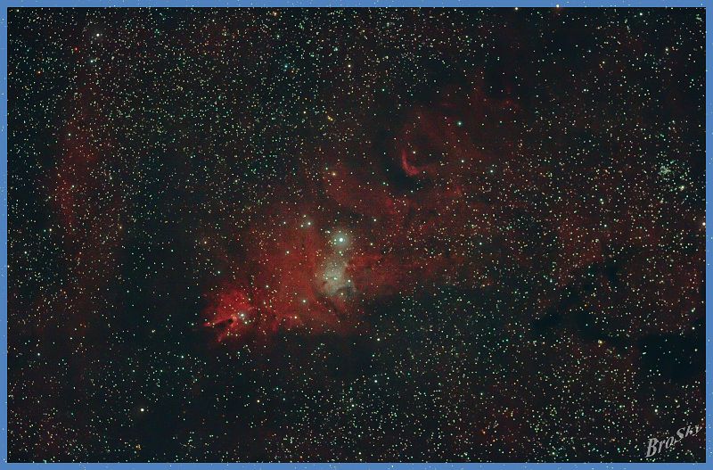 NGC2264_070310.jpg -    Objekt: NGC2264    Sternbild: Monoceros - Einhorn Aufnahmeort: Senden Aufnahmedatum: 07.03.2010 Belichtung: 16 x 180 sec Optik: Pentax SDHF 75 mm Kamera: Canon 400D Astro mit Lumicon Deep Sky Filter 